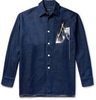 Raf Simons - Oversized Embellished Denim Overshirt - Dark denim