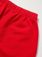 AMI PARIS - Logo-Embroidered Cotton-Jersey Shorts - Red