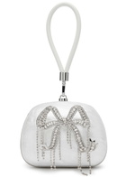 Self-portrait Bow Crystal-embellished Pearlescent Acrylic top Handle bag - Cream - One Size