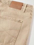 Brunello Cucinelli - Straight-Leg Garment-Dyed Straight-Leg Jeans - Brown