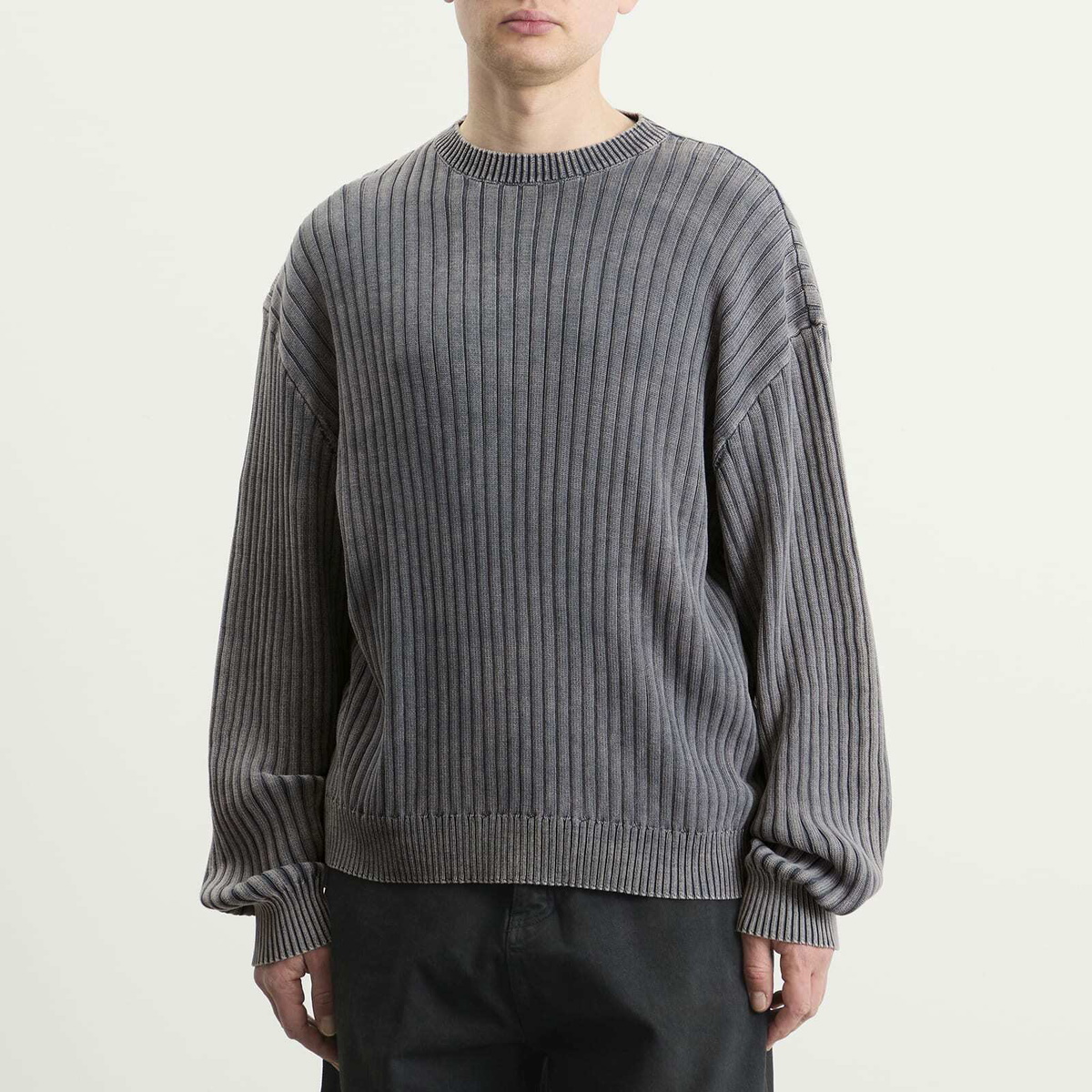 Balenciaga Men's Sweater with Logo in Light Blue