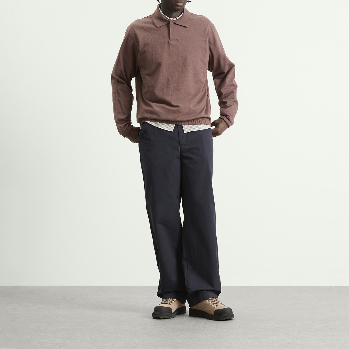 Norse Projects Men's Sylane Relaxed Jersey Polo in Peppercorn