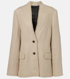 Toteme Frayed linen blazer