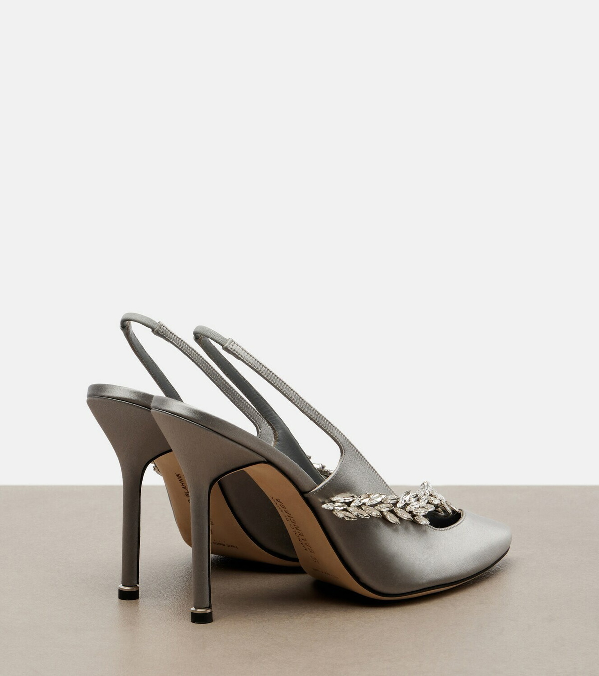 Balenciaga x Manolo Blahnik satin slingback pumps