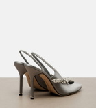 Balenciaga x Manolo Blahnik satin slingback pumps