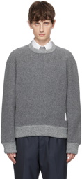 Thom Browne Gray Crewneck Sweatshirt