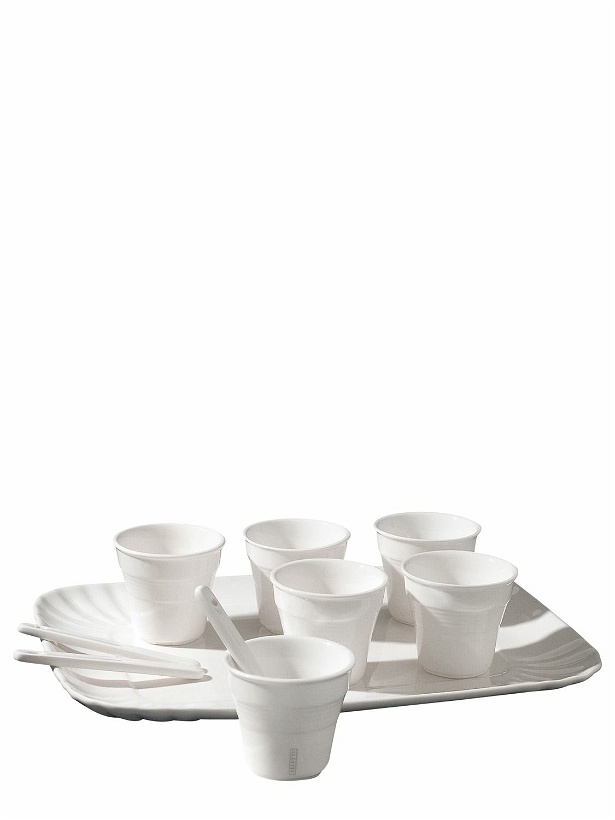 Photo: SELETTI Set Of 6 Porcelain Espresso Cups with Tray