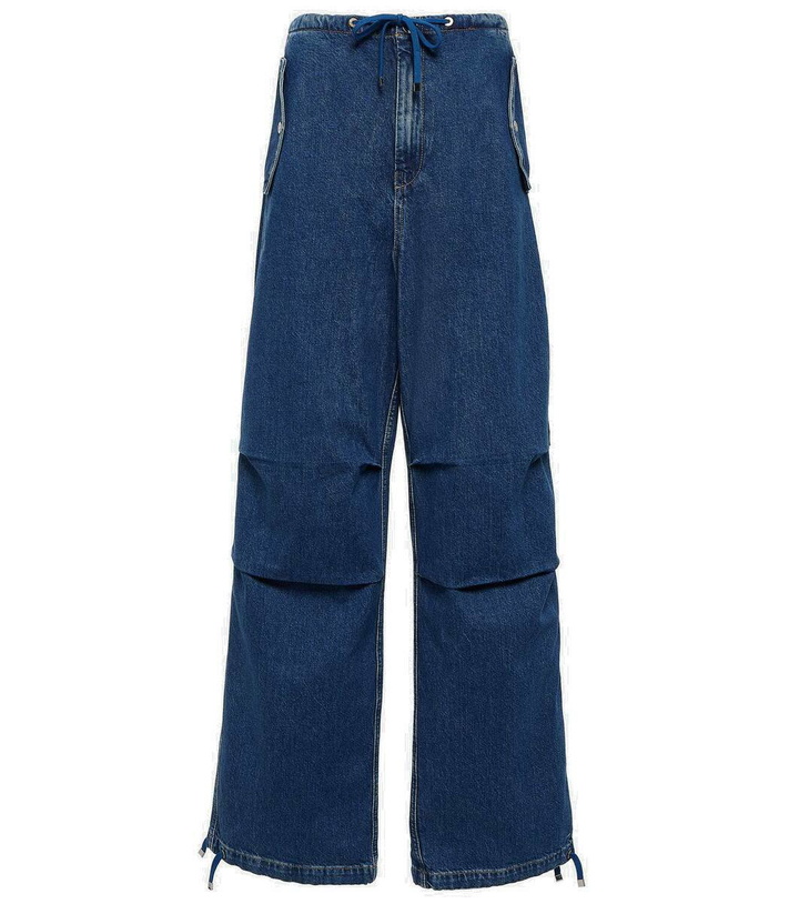 Photo: Dion Lee Parachute mid-rise wide-leg jeans