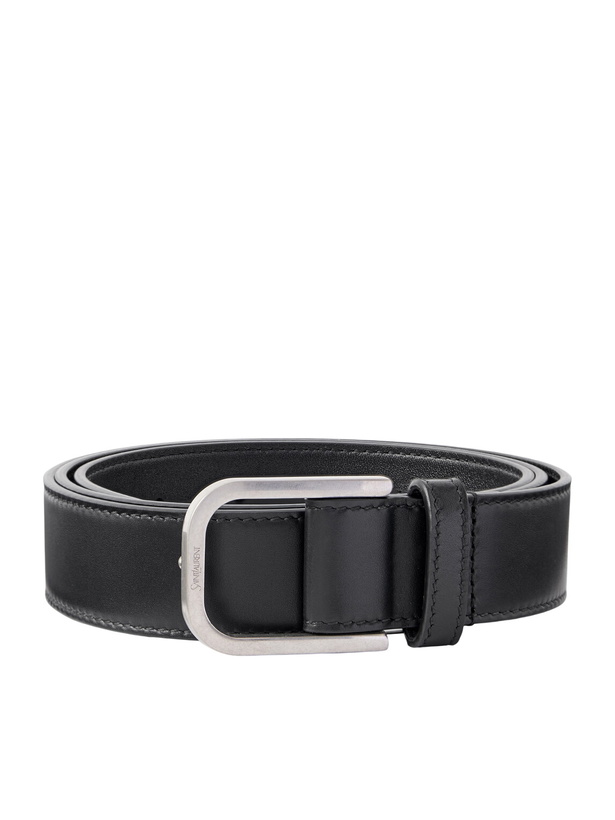 Photo: SAINT LAURENT - Leather Belt - Black