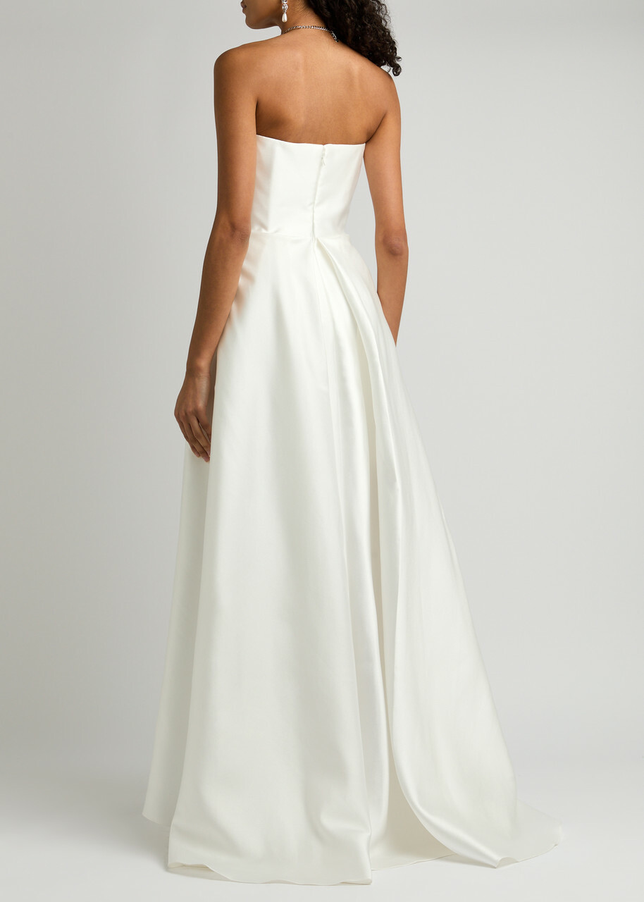 Solace London Trina Strapless Faille Gown Cream