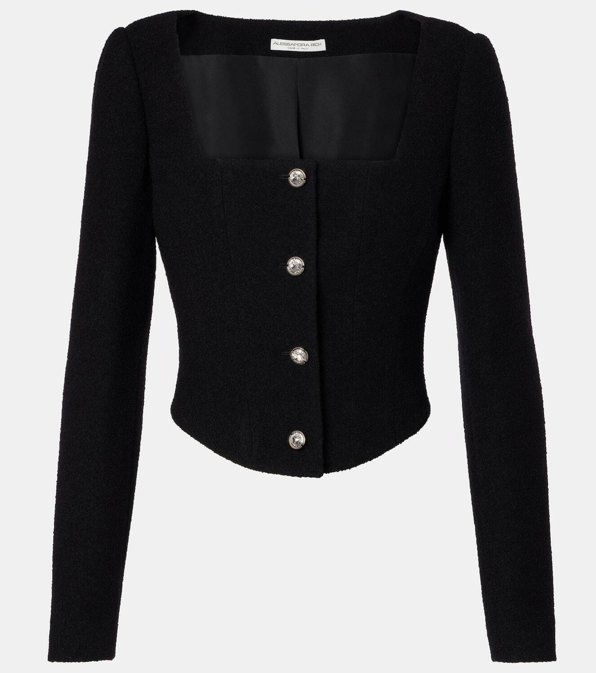 Alessandra Rich Wool-blend twill bouclé jacket