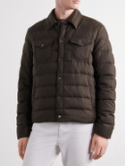 Herno - Quilted Flannel Down Jacket - Brown
