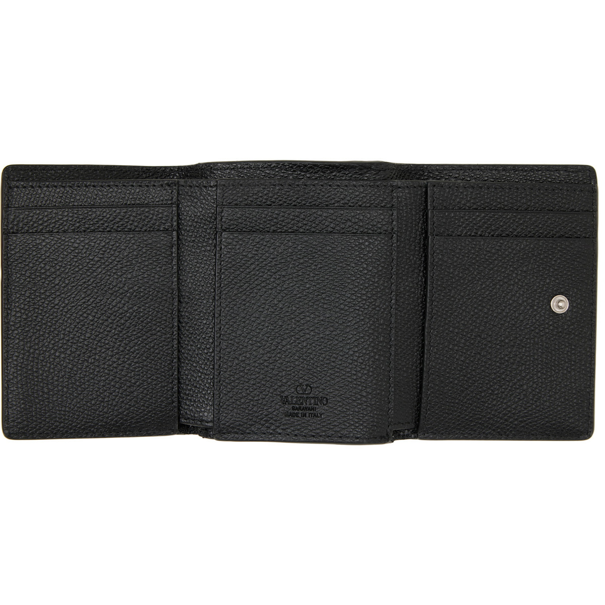 Valentino Garavani Black VLogo Signature Trifold Wallet