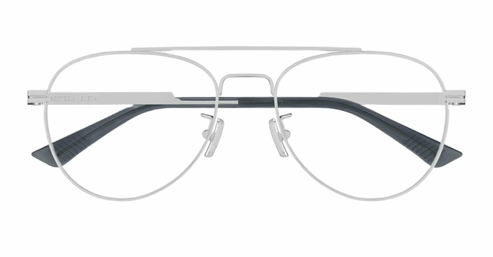 Photo: Bottega Veneta Eyewear Bv1340ok-002 - Silver Rx / Asian Fit Glasses