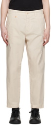 BOSS Beige Relaxed-Fit Trousers