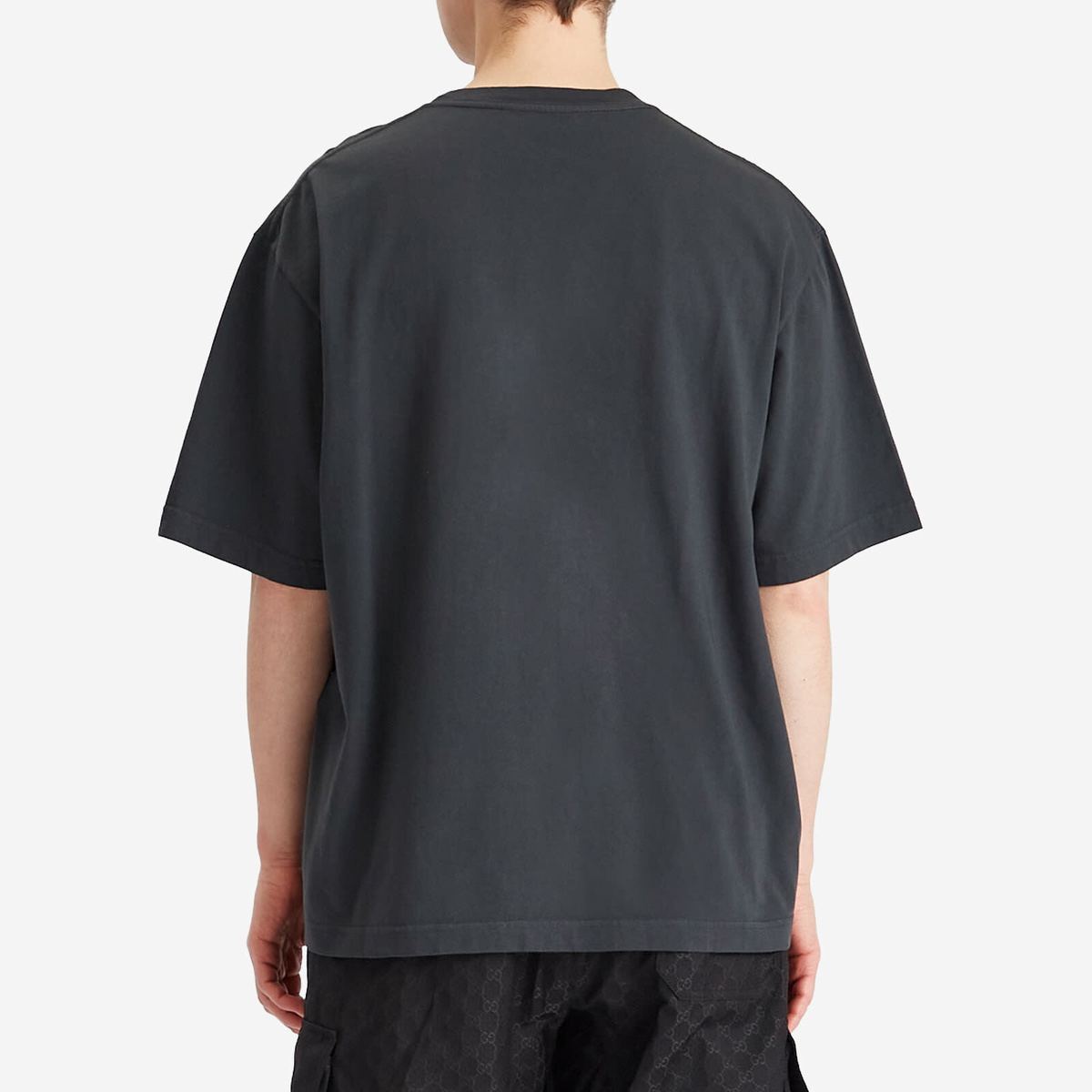Gucci Men's Logo T-Shirt in Dark Grey/Mix