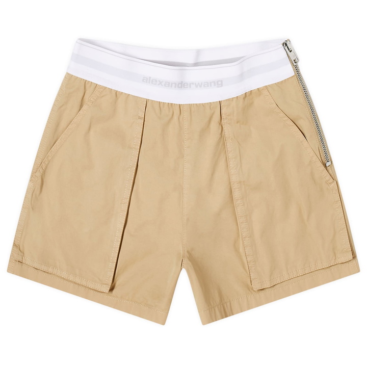 Photo: Alexander Wang Women's High Waisted Cargo Rave Shorts in Feather