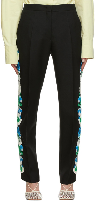Photo: Jil Sander Black Embroidered Cropped Trousers