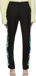 Jil Sander Black Embroidered Cropped Trousers