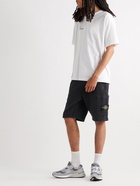 Stone Island - Logo-Appliquéd Cotton-Jersey Drawstring Shorts - Blue