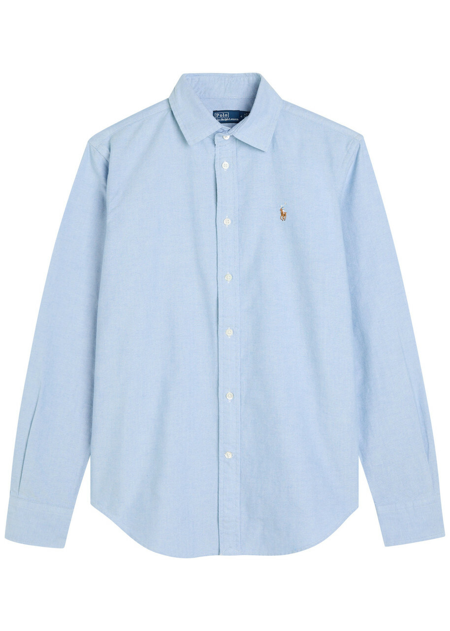Polo Ralph Lauren Logo-embroidered Cotton Shirt Light Blue