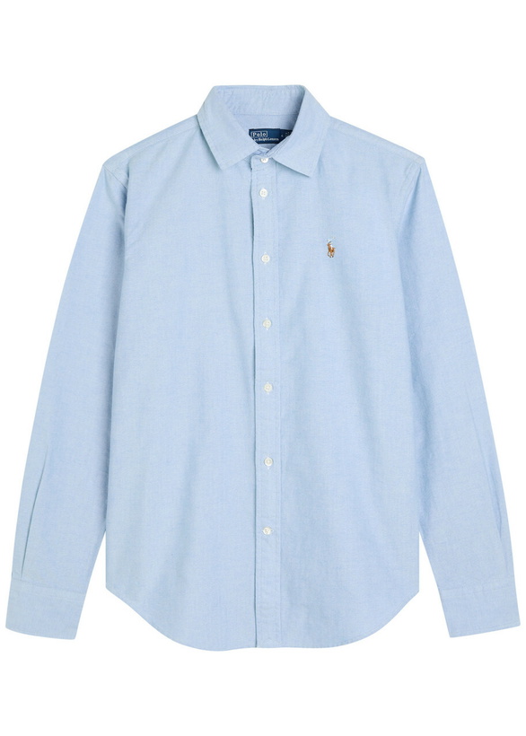 Photo: Polo Ralph Lauren Logo-embroidered Cotton Shirt Light Blue
