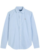 Polo Ralph Lauren Logo-embroidered Cotton Shirt Light Blue