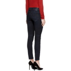 Pierre Balmain Blue Ribbed Biker Jeans