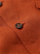Valstar - Convertible-Collar Linen Jacket - Burgundy