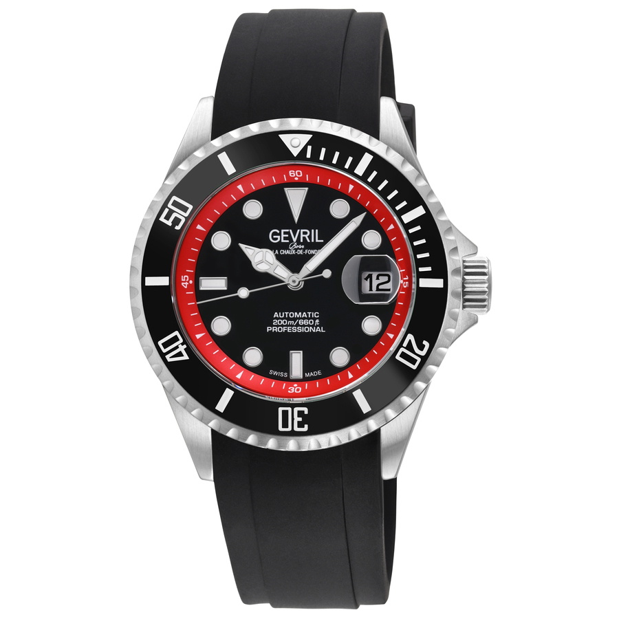 Gevril Wall Street Automatic Black Dial Mens Watch 41853R