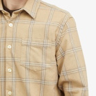 Foret Men's Fable Check Overshirt in Khaki Check