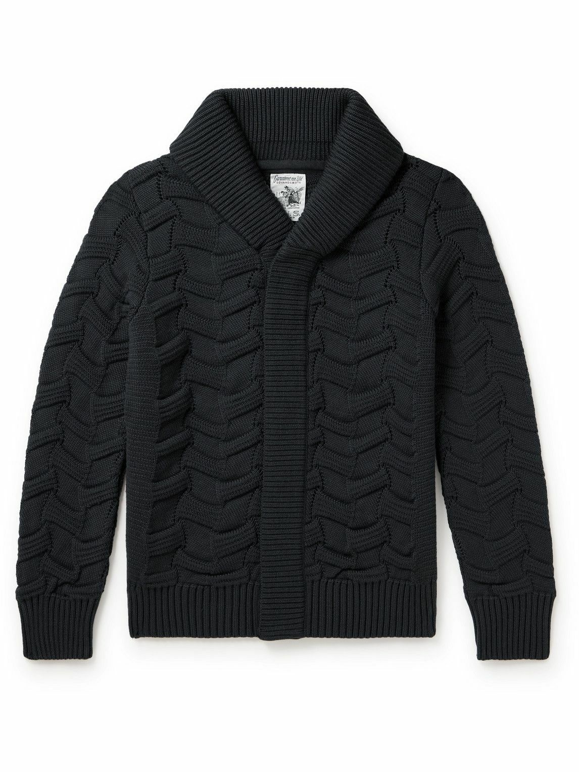 Photo: S.N.S Herning - Epigon-II Cable-Knit Wool Cardigan - Gray