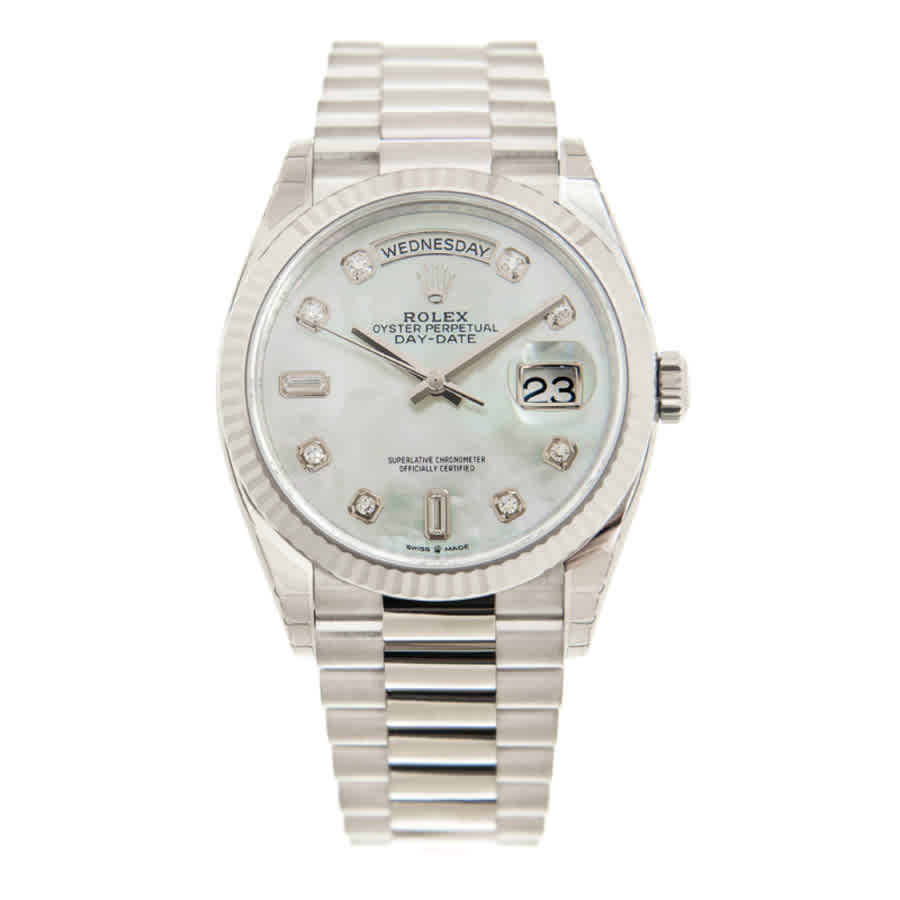 Rolex Day-Date 36 Automatic Mother of Pearl Diamond Dial President Watch 128239MDP