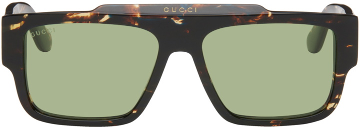 Photo: Gucci Tortoiseshell Rectangular Sunglasses