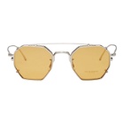Oliver Peoples Silver and Yellow Assouline Edition Octagon Clip-On Sunglasses