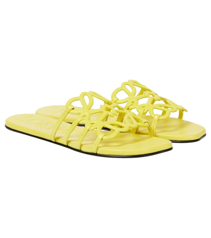 Photo: Loewe Paula's Ibiza Petal Anagram leather slides