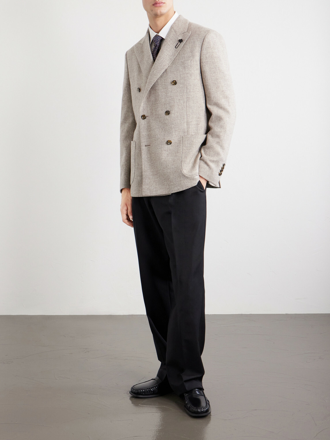Lardini - Wool Canvas Blazer - Neutrals