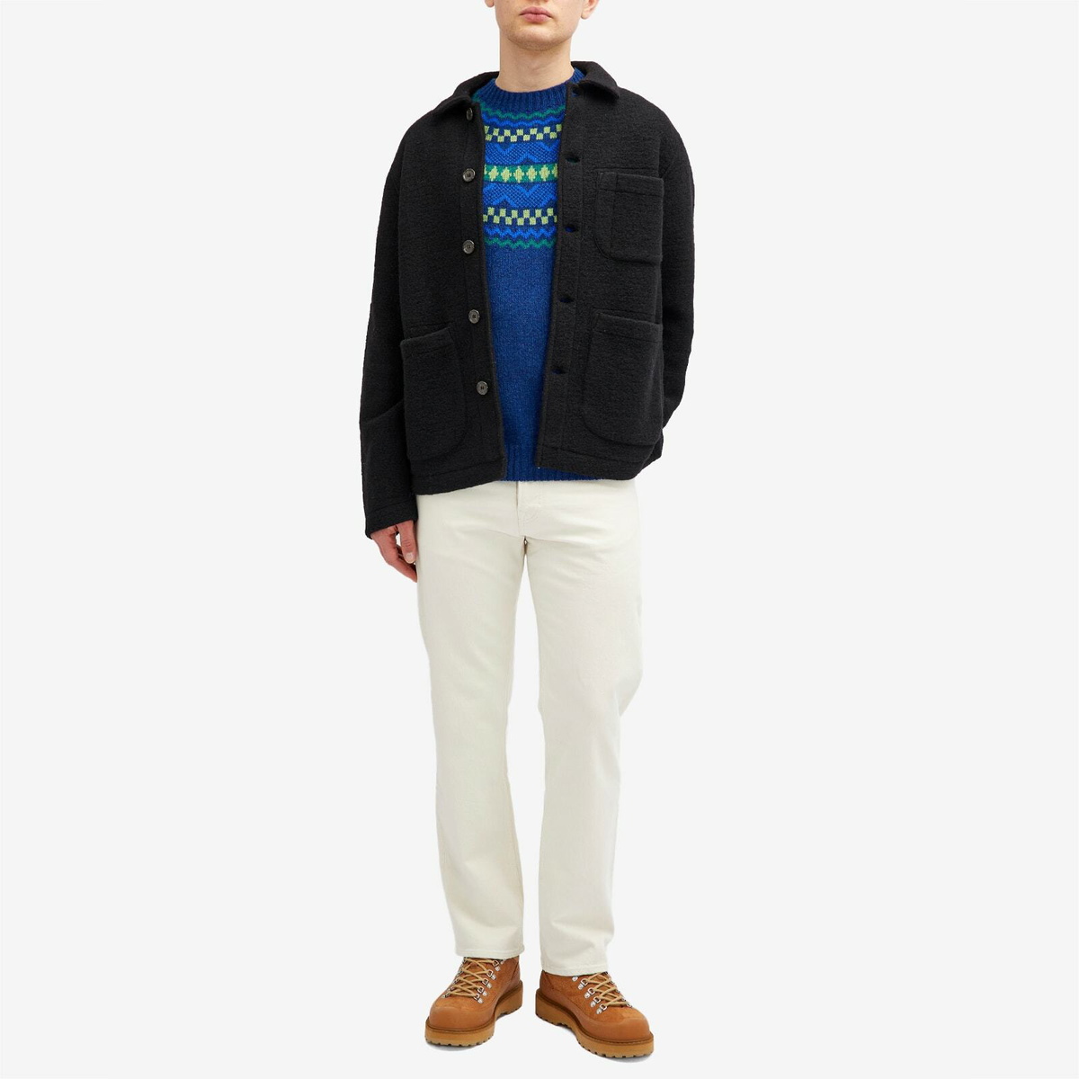 Country Of Origin Men's Soho Fairisle Knit Jumper in Cosmic