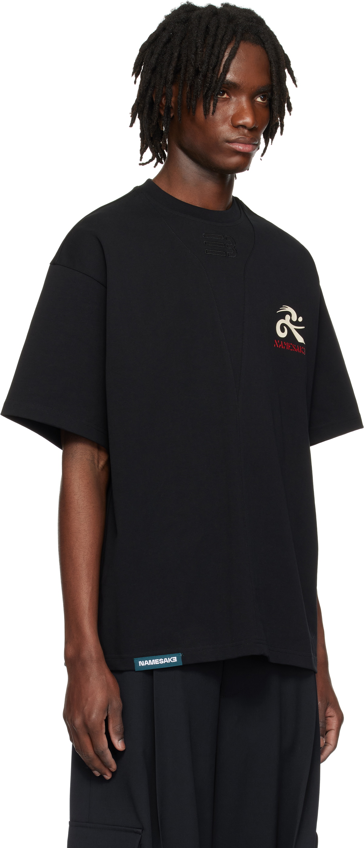 NAMESAKE Black Sava Oversized Love Lock T-shirt