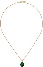 Ernest W. Baker Gold Oval Stone Necklace