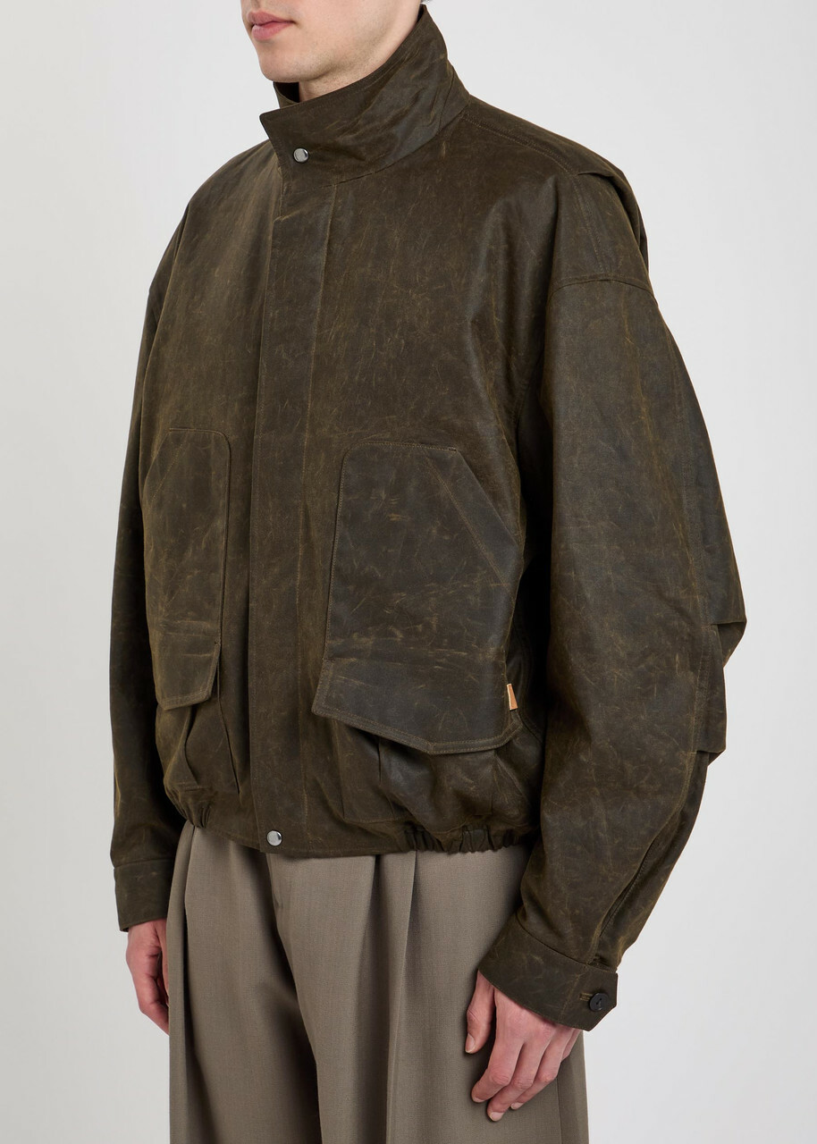 Calvin Klein Donald Patch-pocket Waxed Cotton Jacket Brown