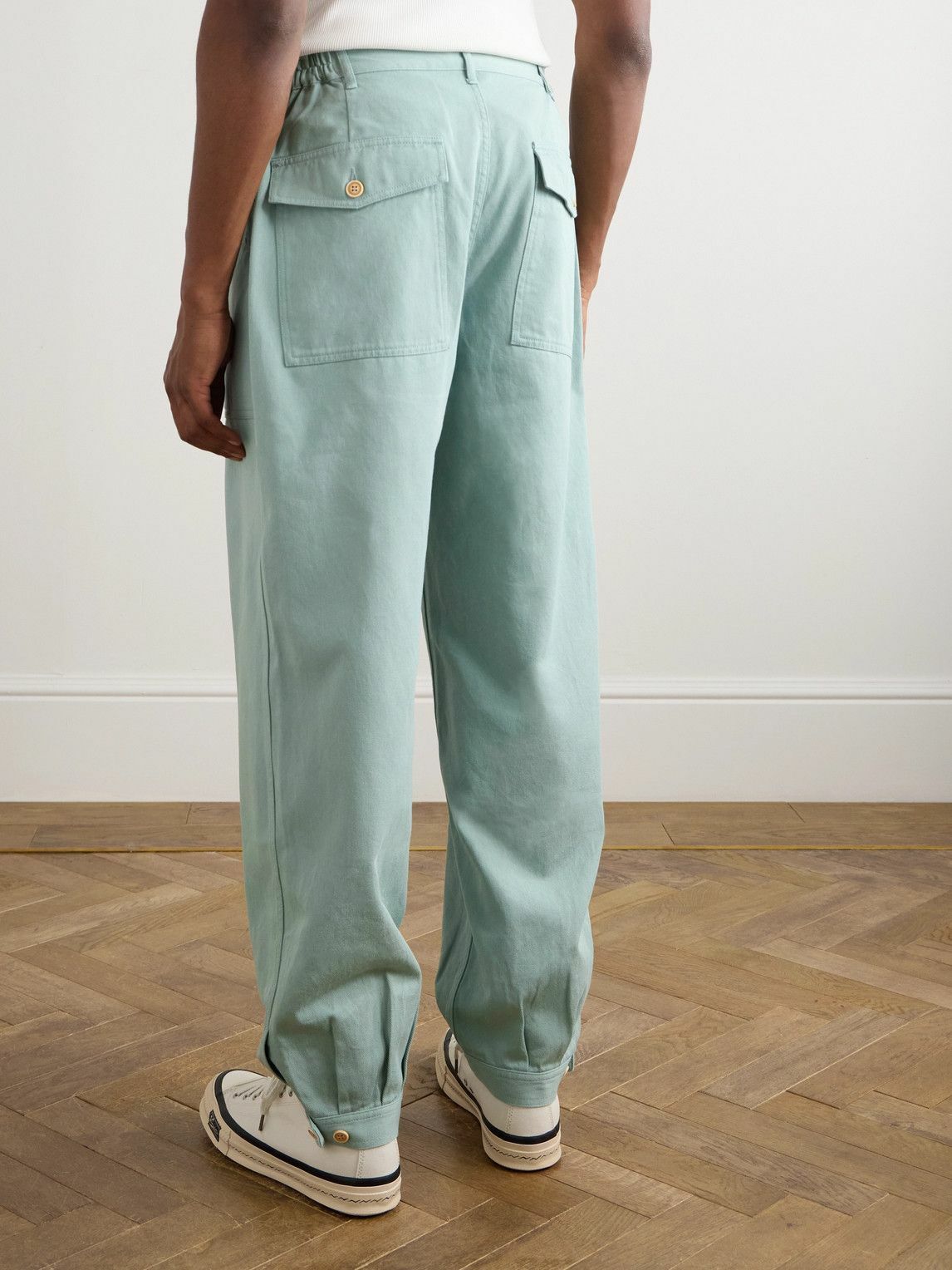Visvim - Carrol Tapered Cotton-Twill Trousers - Green