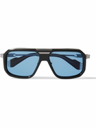 Jacques Marie Mage - Donohu Aviator-Style Silver-Tone and Acetate Sunglasses