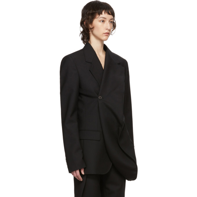 ジャケット Y PROJECT Black stretch jersey oversize blazer Y/Project Black Stretch Jersey Oversize Blazer | Grailed