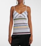 Missoni Chevron lamé tank top