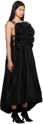 Kika Vargas Black Ramya Midi Dress