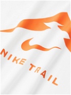 Nike Running - Trail Logo-Print Dri-FIT T-Shirt - White