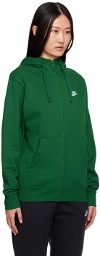 Nike Green Zip Hoodie