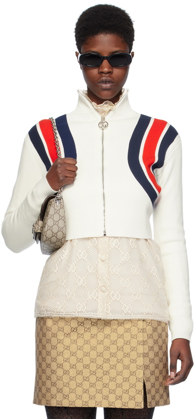 Photo: Gucci White Striped Turtleneck
