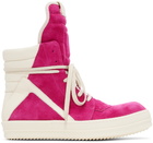 Rick Owens Pink Geobasket Sneakers